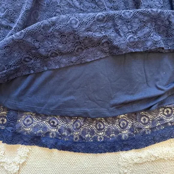 🖤 Pins and Needles Navy Lace Strapless Dress – Size M - Picture 6 of 7